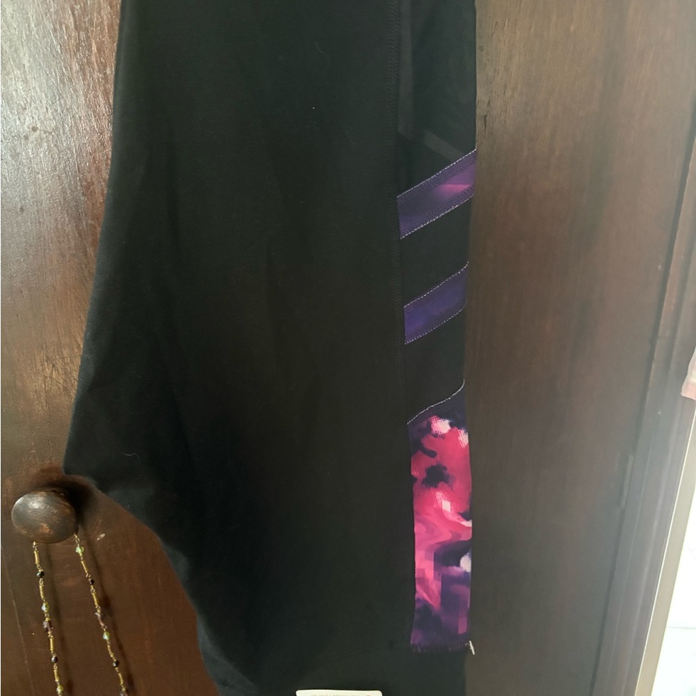 Champion Asymmetrical Logan active wear tights in Black and Purple
